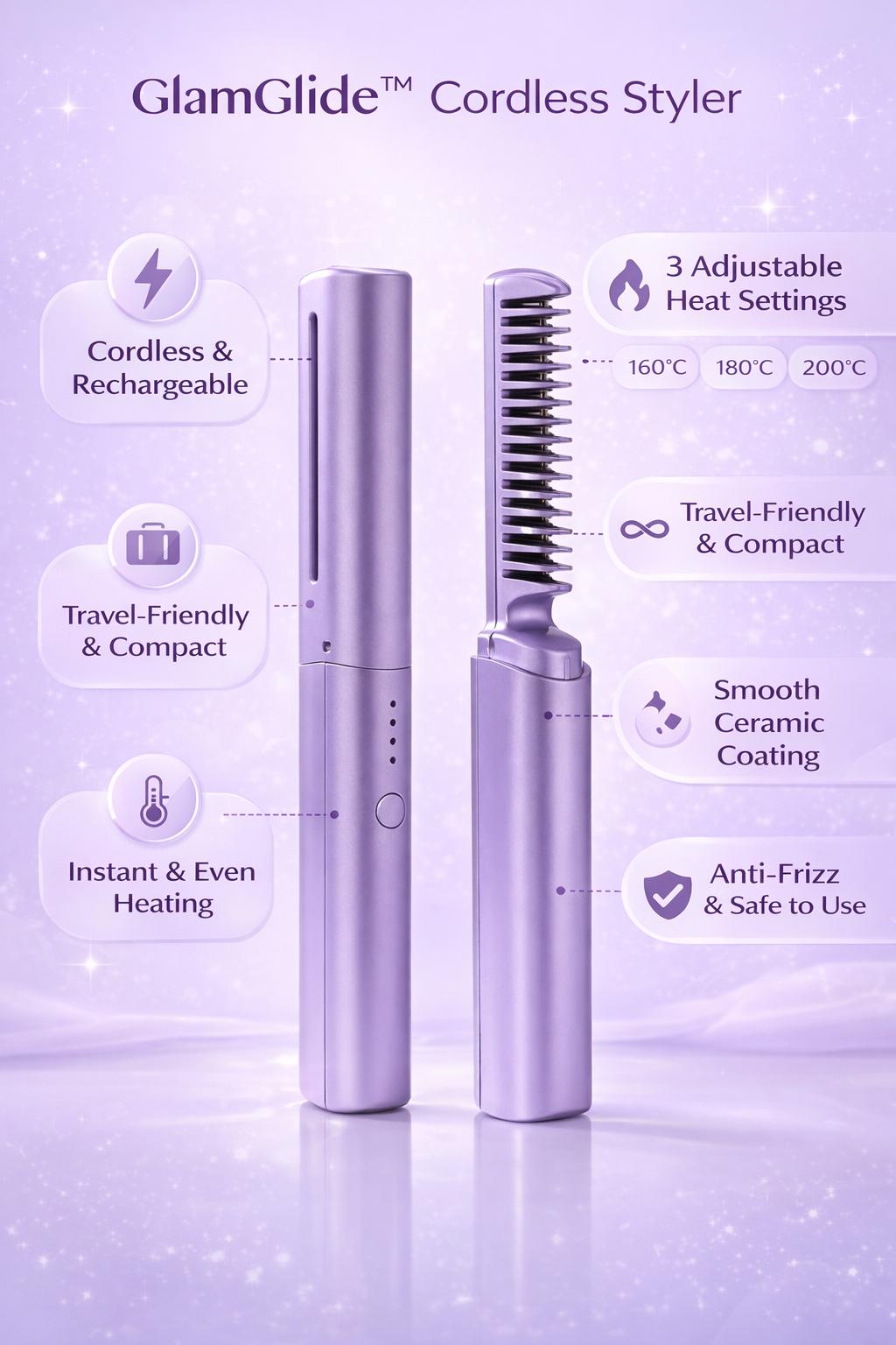 GlamGlide™ Cordless Styler
